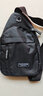 运动跑步包男休闲斜挎包手机包防泼水健身包女单肩包 黑色 实拍图