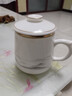 金镶玉茶杯三件套羊脂玉瓷家用陶瓷泡茶水分离马克杯礼盒装云中游 实拍图
