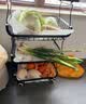 帅仕（shuaishi）厨房蔬菜用具置物架放水果菜篮子零食收纳筐多层落地移动小推车 实拍图