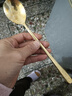 皇铜匠纯黄铜纯紫铜筷子白癜风补铜餐具铜勺子饭勺铜汤勺铜碗铜筷铜水杯 长柄铜勺 实拍图