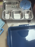 泰福高（TAFUCO）学生饭盒316L不锈钢五格分隔防烫儿童餐盘1.5L带汤碗带餐具T5327 实拍图