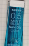 uni三菱202NDC彩色可擦铅芯0.5mm学生绘画标记笔记手账书写自动铅笔芯 薄荷蓝 20根/管 实拍图