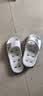 洁丽雅浴室拖鞋男士夏季洗澡镂空速干室内家用卫生间防滑防臭漏水凉拖男 白色 【潮流拼色 漏水速干】 42-43 【适合41-42】 实拍图