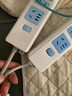【京东物流】经典蓝白插座/插排/插线板/排插安全耐用新国标纯铜高温阻燃多孔位家用宿舍办公 四位14孔 线长1.5 实拍图