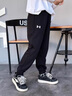 安德玛（Under Armour）男女童运动长裤大童宽松针织休闲束口裤243125166 黑色 140cm 实拍图