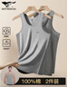 七匹狼纯棉背心男士高弹力运动吸汗透气2件装 实拍图