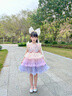 迪士尼（Disney）女童艾莎公主裙2026夏洛丽塔爱莎连衣裙亮片生日礼服蓬蓬裙子童装 紫色 渐变亮片公主裙-含头纱 130 【身高约125-135cm体重50-60斤】 实拍图