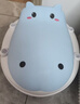 小哈伦儿童马桶婴儿坐便器婴幼儿尿盆小孩宝宝小便器3D软垫坐垫天蓝 实拍图