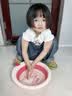 葆氏婴儿折叠脸盆新生宝宝洗脸洗脚屁屁盆子儿童专用可悬挂3个装 实拍图