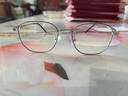 蔡司（ZEISS）镜片近视眼镜框男超轻纯钛方框近视镜架女防蓝光辐射可配度数散光 黑银-中框 配跃光1.56防蓝光镜片(0-400度) 实拍图