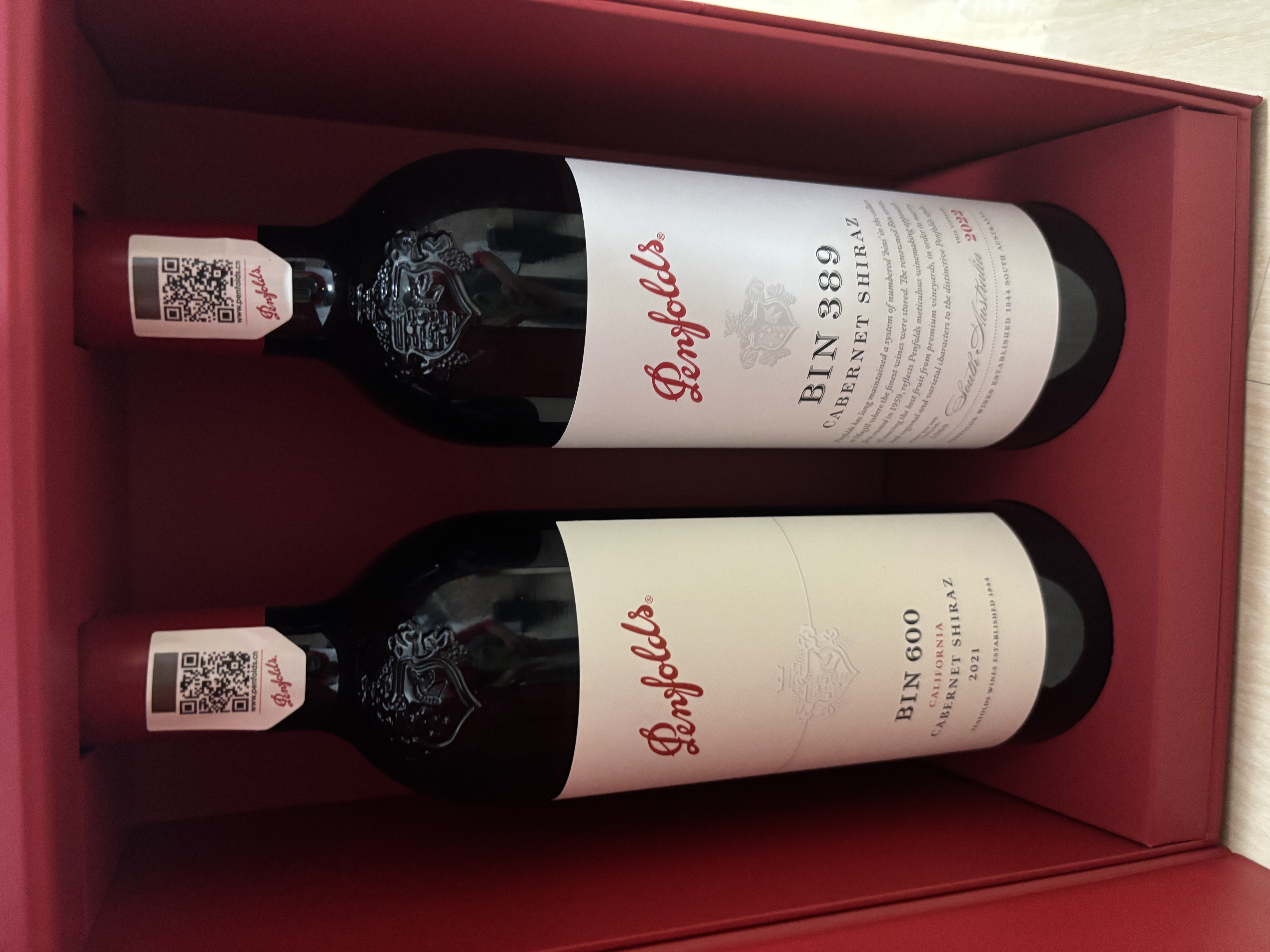 奔富（Penfolds）Bin 600+Bin 389 镜像礼盒双支套装750ml*2 双支礼盒 行货正品 实拍图