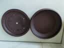 正扬紫砂茶盘手工紫砂茶盘功夫茶具圆形茶台紫砂干泡储水盘茶船茶托 10英寸紫砂双龙戏珠  紫色 实拍图