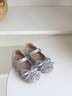 斯纳菲春季皮鞋女童公主鞋中大童格利特水晶鞋舒适儿童表演鞋月光银30 实拍图