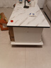 普派家用茶几客厅轻奢高级感2025新款小户型简约出租房玻璃茶桌茶台 推荐【白大理石纹色】单抽120cm 【实惠】自行组装 实拍图