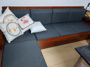 合夕胡桃木实木沙发新中式小户型客厅组合冬夏两用新款原木质佛山家具 四人位+贵妃榻 实拍图