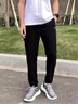啄木鸟冰丝裤子男夏季薄款弹力速干高档休闲裤男大码透气户外运动直筒裤 黑色直筒+灰色直筒【2条装】 2XL 【135-150斤】 实拍图