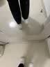 百思图猪皮鞋垫运动休闲厚底增高小白鞋圆头女休闲鞋 白色/黑色 37 实拍图