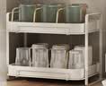帅仕（shuaishi）沥水杯架子置物架玻璃杯架杯柜茶杯红酒杯架家用客厅杯子架托盘子 实拍图