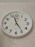 康巴丝（Compas）挂钟客厅静音走时简约石英钟表挂墙时钟 c2855 白色 26cm直径 实拍图