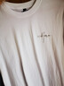 回力（Warrior）纯棉t恤男夏季新款重磅运动上衣男士潮流短袖宽松体恤 白色 L 实拍图