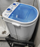 长虹迷你洗衣机小型半全自动内衣内裤家用单桶洗衣机洗脱一体母婴儿童学生宿舍出租房公寓洗袜子神器 白色4.5KG+蓝光除菌+沥水篮 实拍图