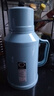 新款马卡龙热水瓶车载暖壶小型保温瓶客厅家用宿舍带盖暖水瓶茶瓶 蓝色 1.6L 实拍图