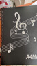 新时达A4/60页黑色乐谱夹可书写资料册琴谱夹钢琴文件夹资料册 吉他古筝谱夹子五线谱夹 34孔中背镂空黑色 实拍图