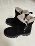 达芙妮雪地靴女冬季加绒加厚保暖短靴东北大棉鞋子 4023608085 黑色 39  实拍图