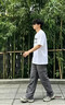 李宁（LI-NING）短袖t恤男夏季冰丝速干运动服饰跑步健身圆领上衣透气半袖情侣装 白色-游泳文化衫 XL 180 实拍图