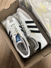 adidas「T头鞋」SAMBA OG经典复古板鞋德训鞋男女阿迪达斯三叶草   白/黑/浅灰   38.5 实拍图