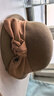 布塔秋冬帽子女百搭气质羊毛贝雷帽优雅蝴蝶结小礼帽复古毛呢毡帽 驼色 均码  可调节 实拍图