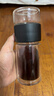 创建（Crthl）旅行玻璃杯 双层创意车载便携办公室泡茶杯玻璃 茶水分离水杯子 黑色加厚底款 实拍图