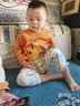 俞兆林（YUZHAOLIN）儿童睡衣秋季男童纯棉家居服套装中大童衣服童装 可爱小恐龙 实拍图