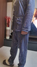 南极人【10A抑菌】男士睡衣男纯棉2026年春夏开衫满印可外穿家居服深蓝 实拍图