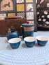 津盼旅行茶具套装家用户外便携功夫茶具陶瓷泡茶壶快客杯商务伴手礼物 旅行茶具【蓝色】一壶三杯一罐 实拍图