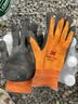 3M劳保手套工地胶皮耐磨浸胶防滑防护拔河维修 手套 橙色L 实拍图