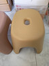 新款加厚奶油风家用小凳子塑料凳可叠放耐用儿童凳 柠檬黄1个 实拍图