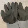 3M劳保手套工地胶皮耐磨浸胶防滑防护维修手套 灰色L 实拍图