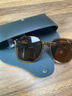 米家小米方框偏光太阳镜 高清男款士女墨镜 驾驶防紫外线眼镜 琥珀棕 实拍图
