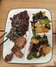 拜杰陶瓷减脂定量餐盘211家用分格餐盘学生早餐盘饺子盘果盘三格 10寸 实拍图