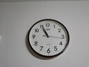 康巴丝（Compas）挂钟客厅 12英寸简约静音客厅石英钟表挂墙时钟 C2866 咖色30.5cm 实拍图
