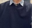 恒源祥羊毛背心男士轻薄羊毛衫毛衣V领马甲针织衫坎肩 黑色 XL(180) 实拍图