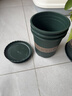 墨斗鱼花盆加仑盆加厚高款1加仑*3多肉绿萝月季盆栽树脂塑料简约带托盘 实拍图