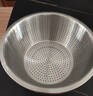 美厨（MAXCOOK）304不锈钢盆筛2件套 30cm加厚大号洗菜盆 米筛味斗套装MCWA1167 实拍图