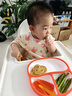 COOKSS宝宝餐盘儿童辅食分格盘吸盘式硅胶碗一体式吃饭餐具防摔带盖 实拍图