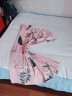 熊迪明(200斤内可穿)睡衣女夏季棉绸加肥长款睡裙女大码家居服孕妇 主图款-RM620水墨花 XL（115-120斤） 实拍图