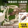 百幻电动车儿童座椅可折叠前置电瓶摩托车坐椅电车通用安全宝宝婴儿小孩坐凳 【加强版可折叠】 米色 3岁-6岁 实拍图