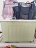 SPACEXPERT 衣物收纳箱特大号塑料整理箱车载储物箱60L绿色 1个装 带轮 实拍图