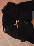 曼烟情趣内衣用品纯欲睡衣免脱丁字裤大尺度制服蝴蝶结毛绒三点黑1713 实拍图