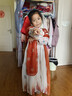 罗蒙儿童汉服端午季女童唐装中国风女孩古装毕业演出服 敦煌橘 130 实拍图